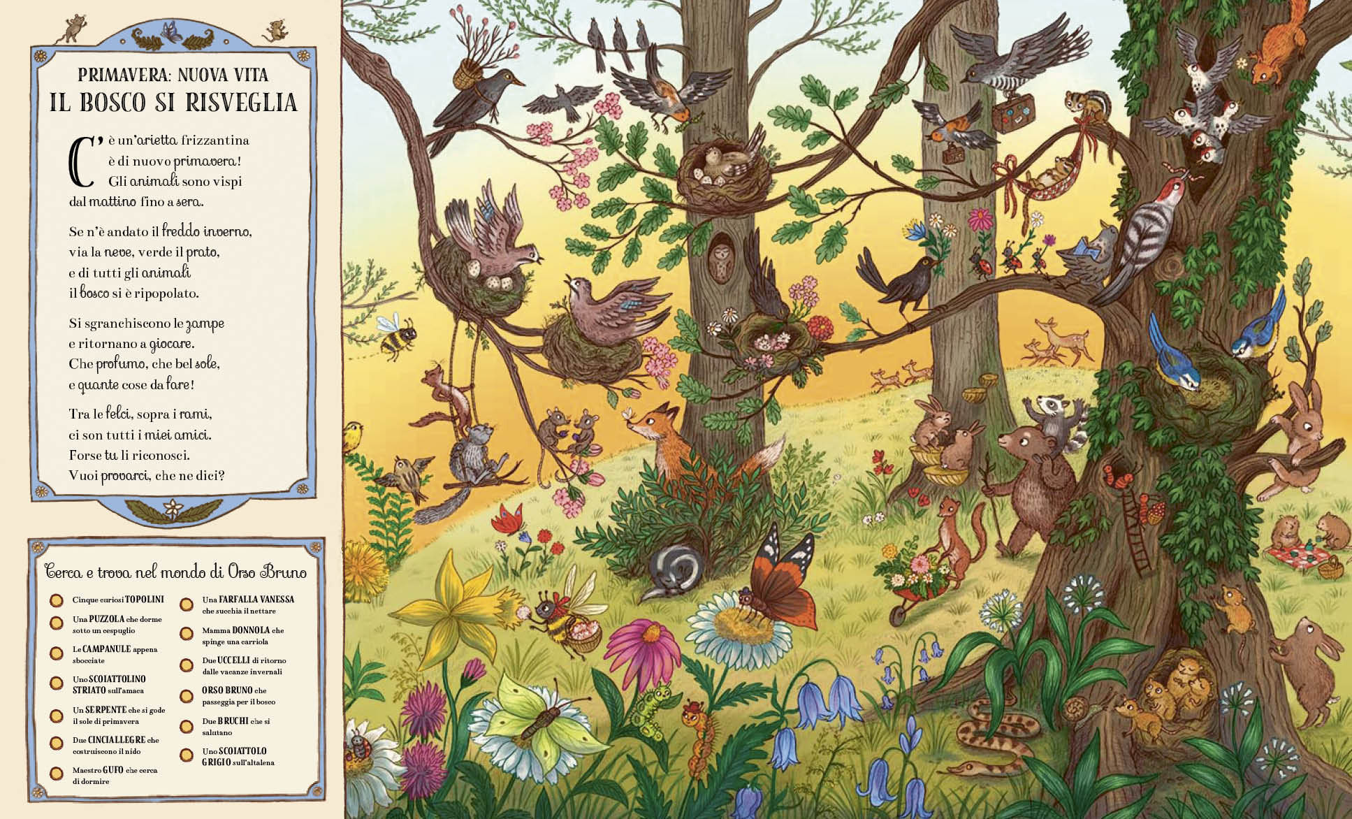 Emme Edizioni Come è bello il bosco libro bambini 3-6 anni rigida