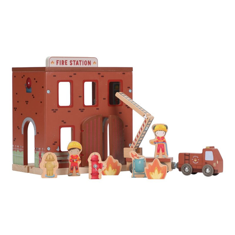Little Dutch stazione pompieri legno con camion
