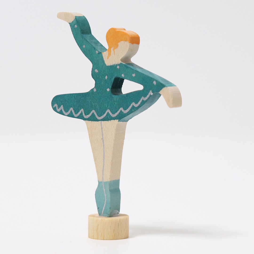 Grimm's ballerina azzurra figura decorativa in legno 10 cm