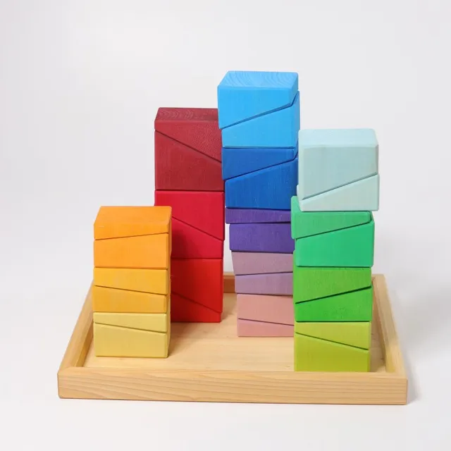 Grimm's Sloping Blocks costruzioni legno rainbow set