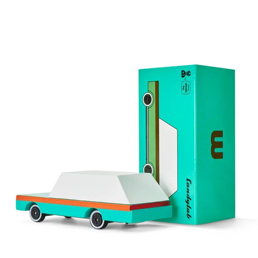 Candylab Candycar Teal Wagon Macchinina in Legno