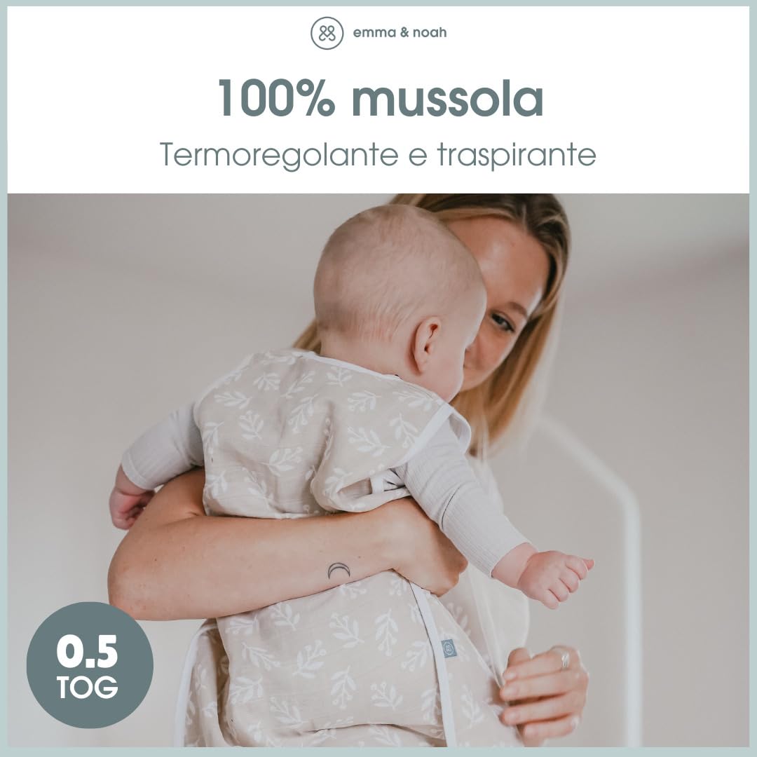 emma & noah Sacco nanna mussola 0.5 Tog pois blu