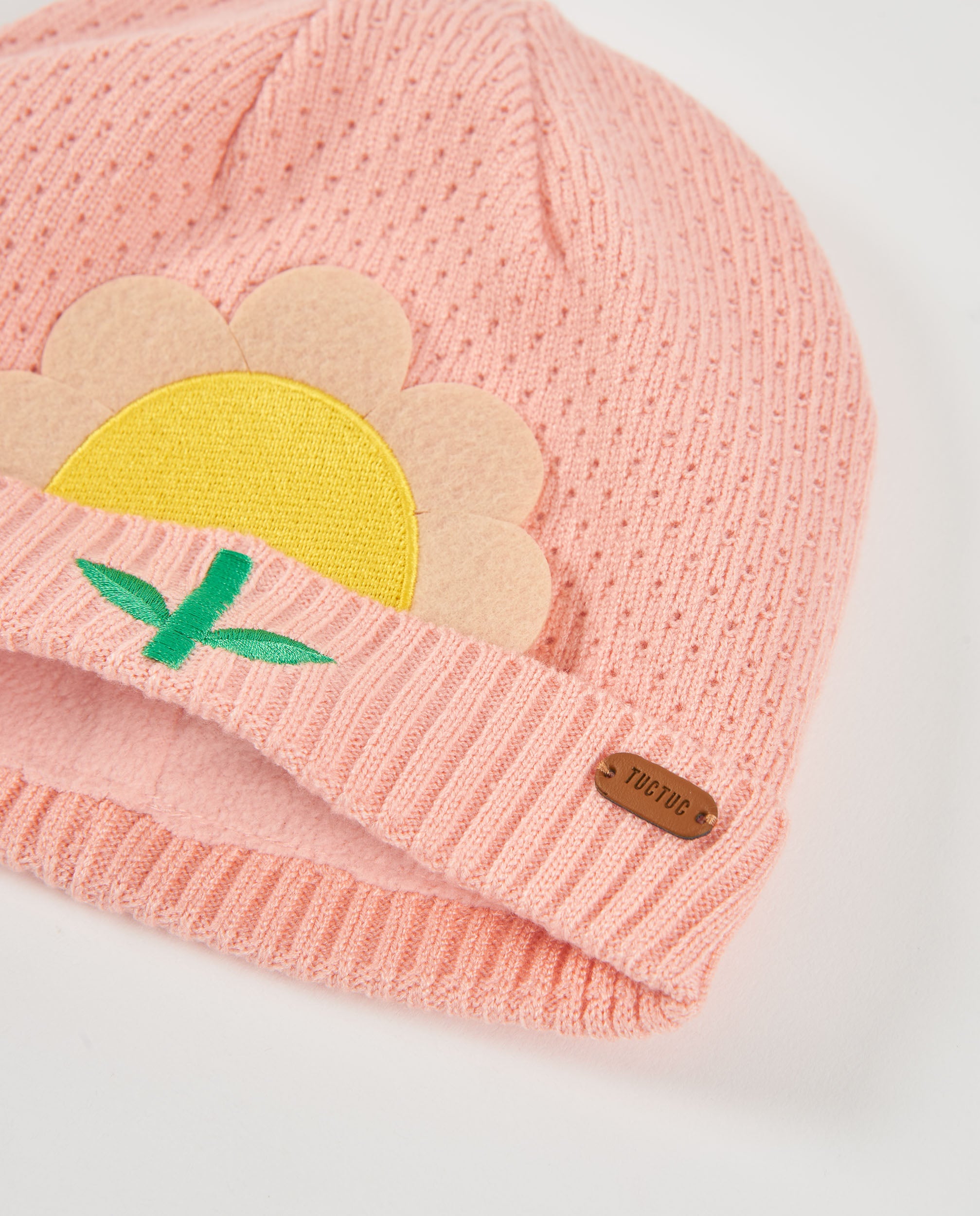 Tuc Tuc set bambina rosa cappello e scaldacollo fiori