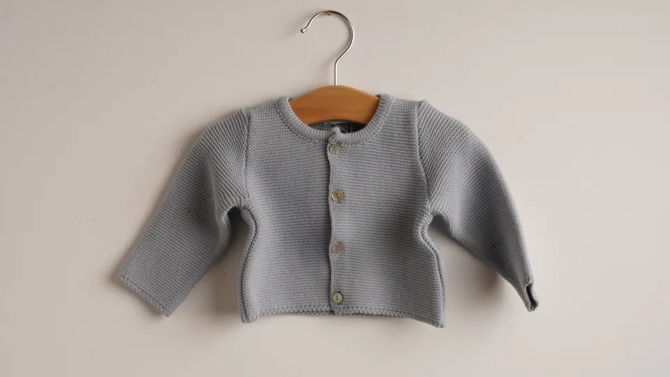 Mebi giacca bambino cotone blu grigiastro manica lunga