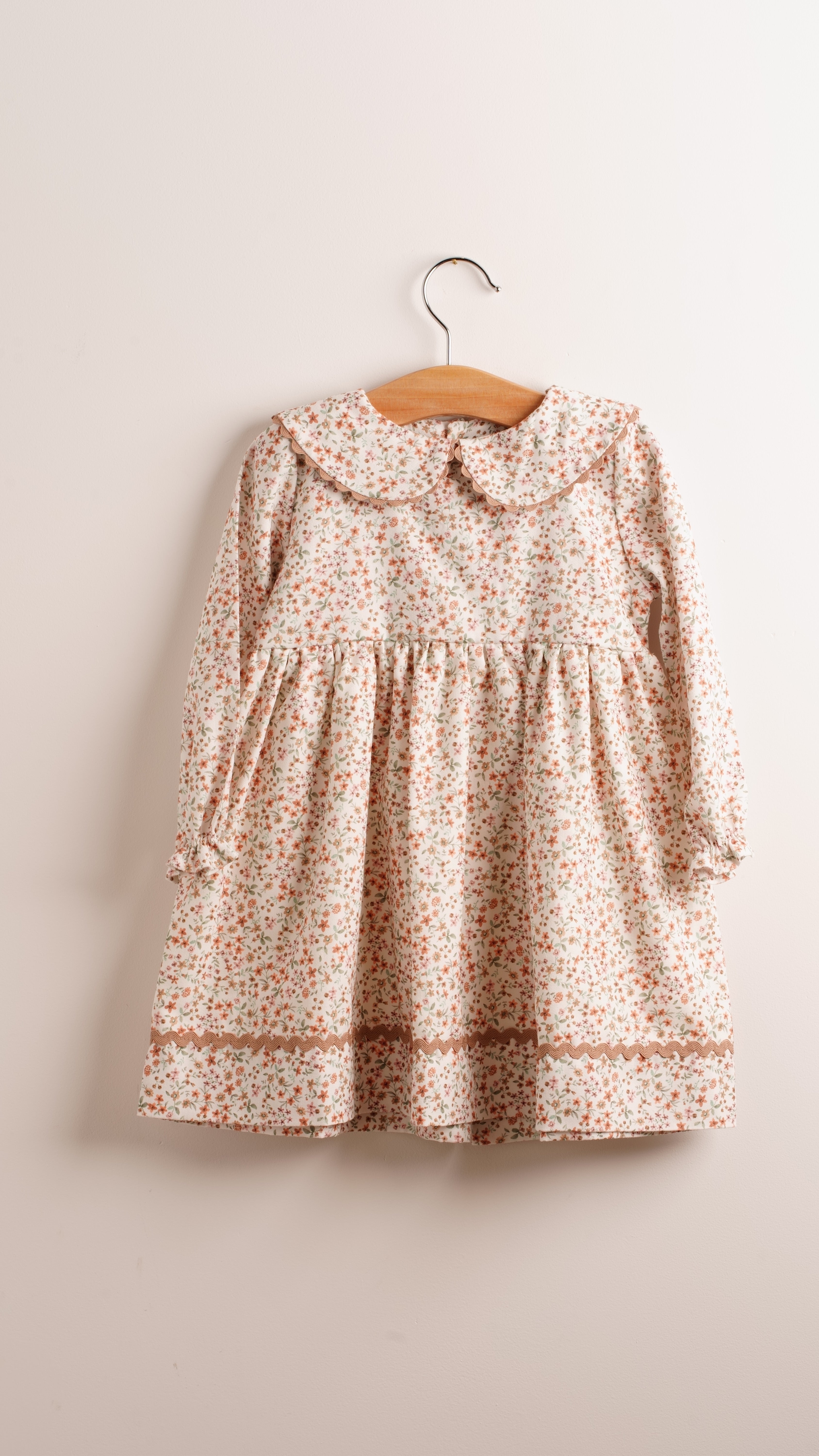 Mebi vestito bambina liberty manica lunga cotone