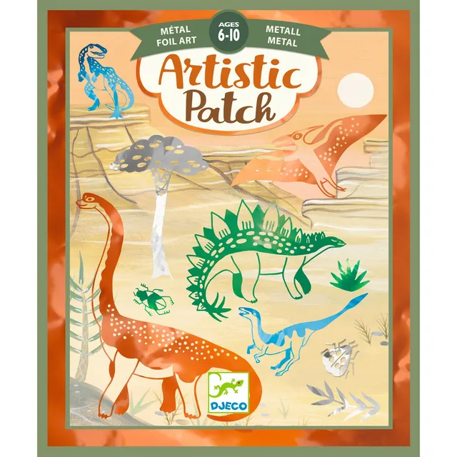 Djeco Artistic Patch Dinosaurus set artistico 12 quadretti