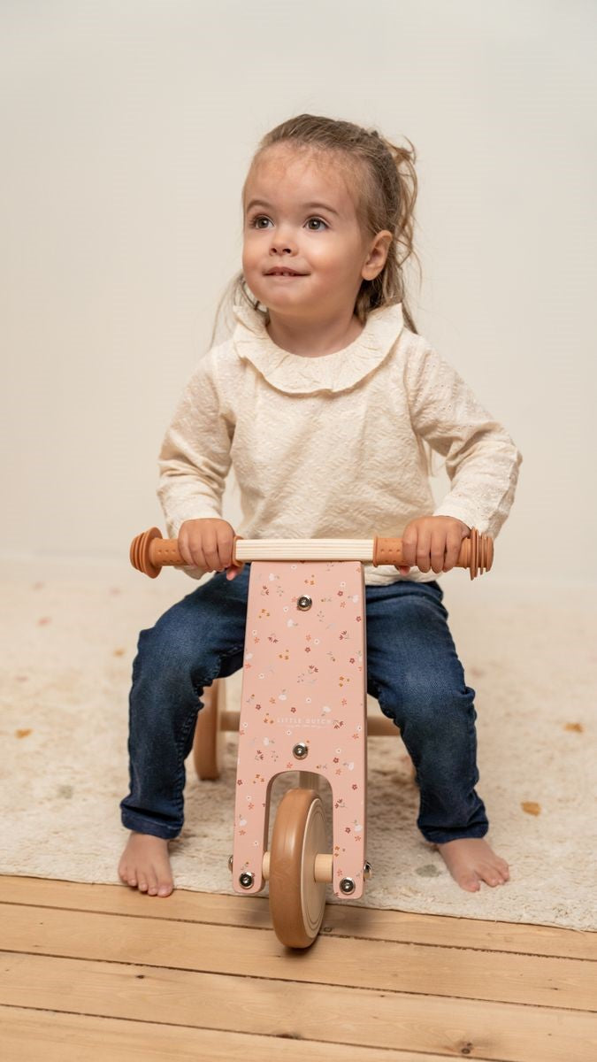 Little Dutch Flowers triciclo legno rosa 12-36 mesi