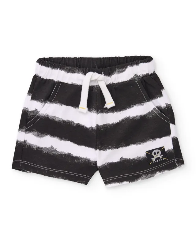 Tuc Tuc bermuda bimbo nero a righe con tasche