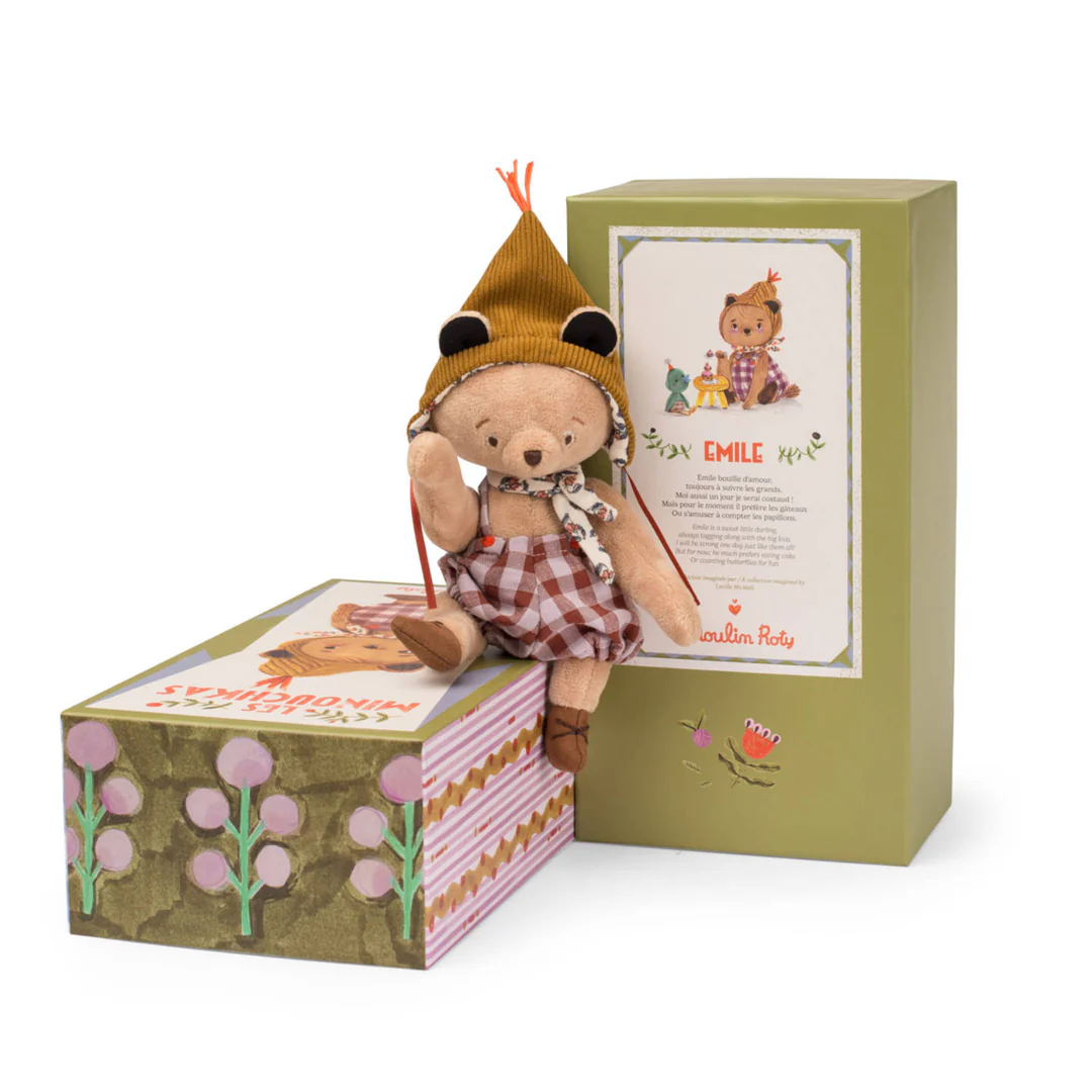 Moulin Roty Les Minouchkas Orso Emile pupazzo 25 cm