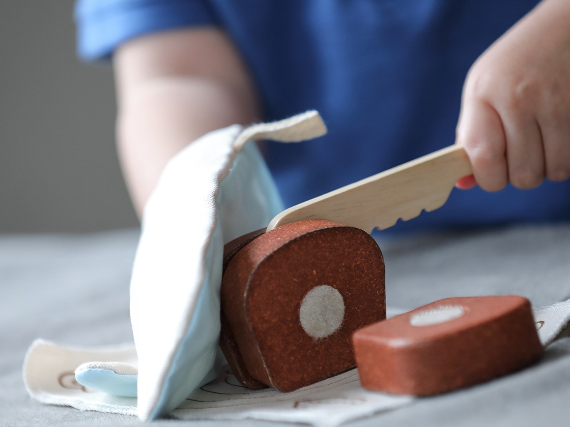 Plan Toys Bread Loaf Set gioco cucina set pane legno
