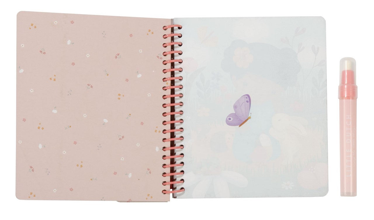 Little Dutch Rosa Friends Libro Magico Acqua riutilizzabile