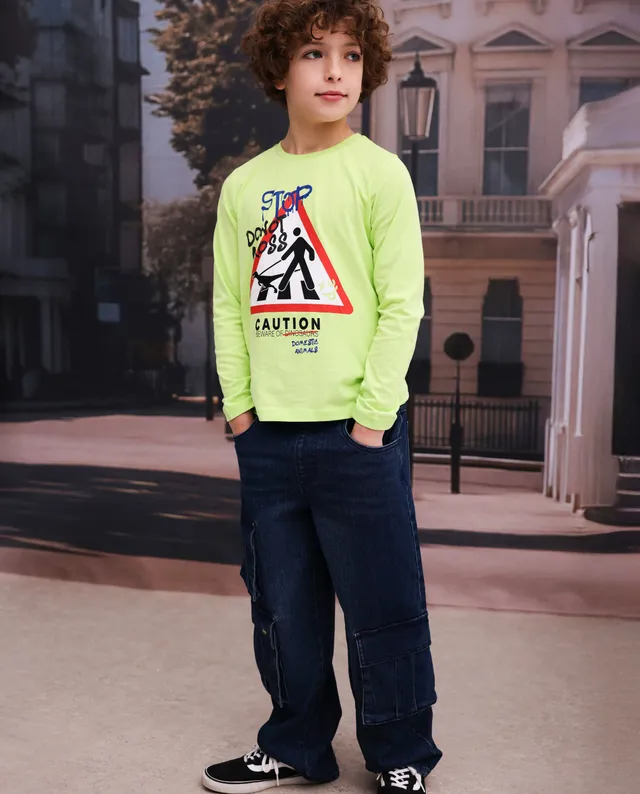 Tuc Tuc Rebel Street pantaloni cargo bambino denim blu
