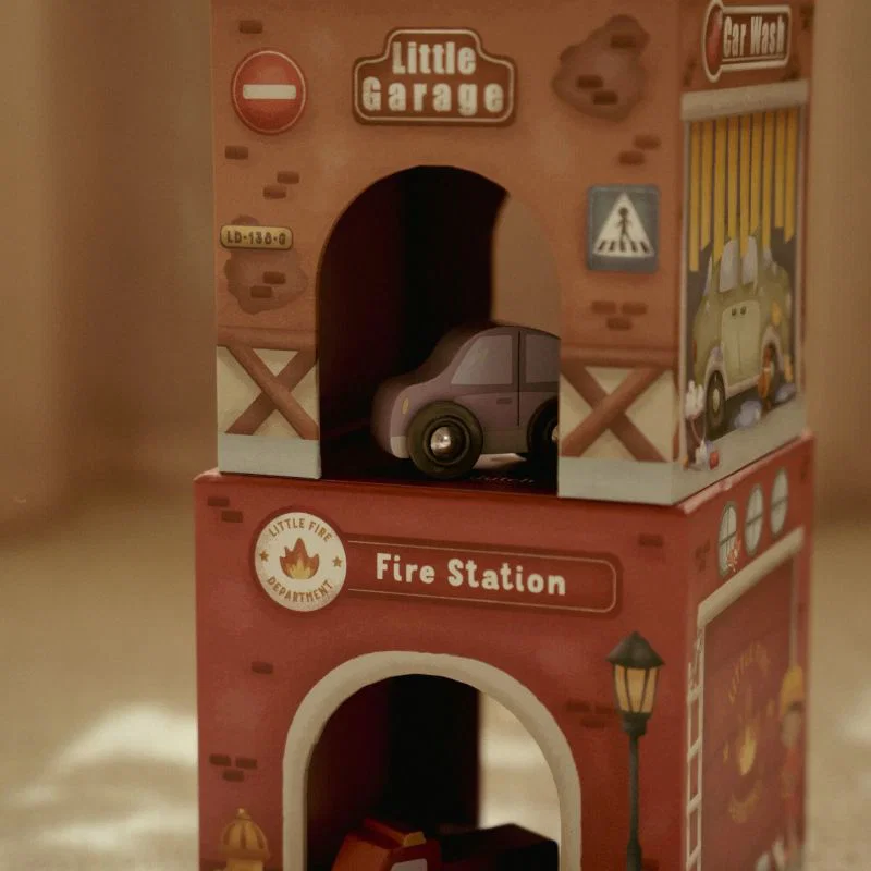 Little Dutch Cubi Impilabili Auto Gioco Legno 6 Pezzi