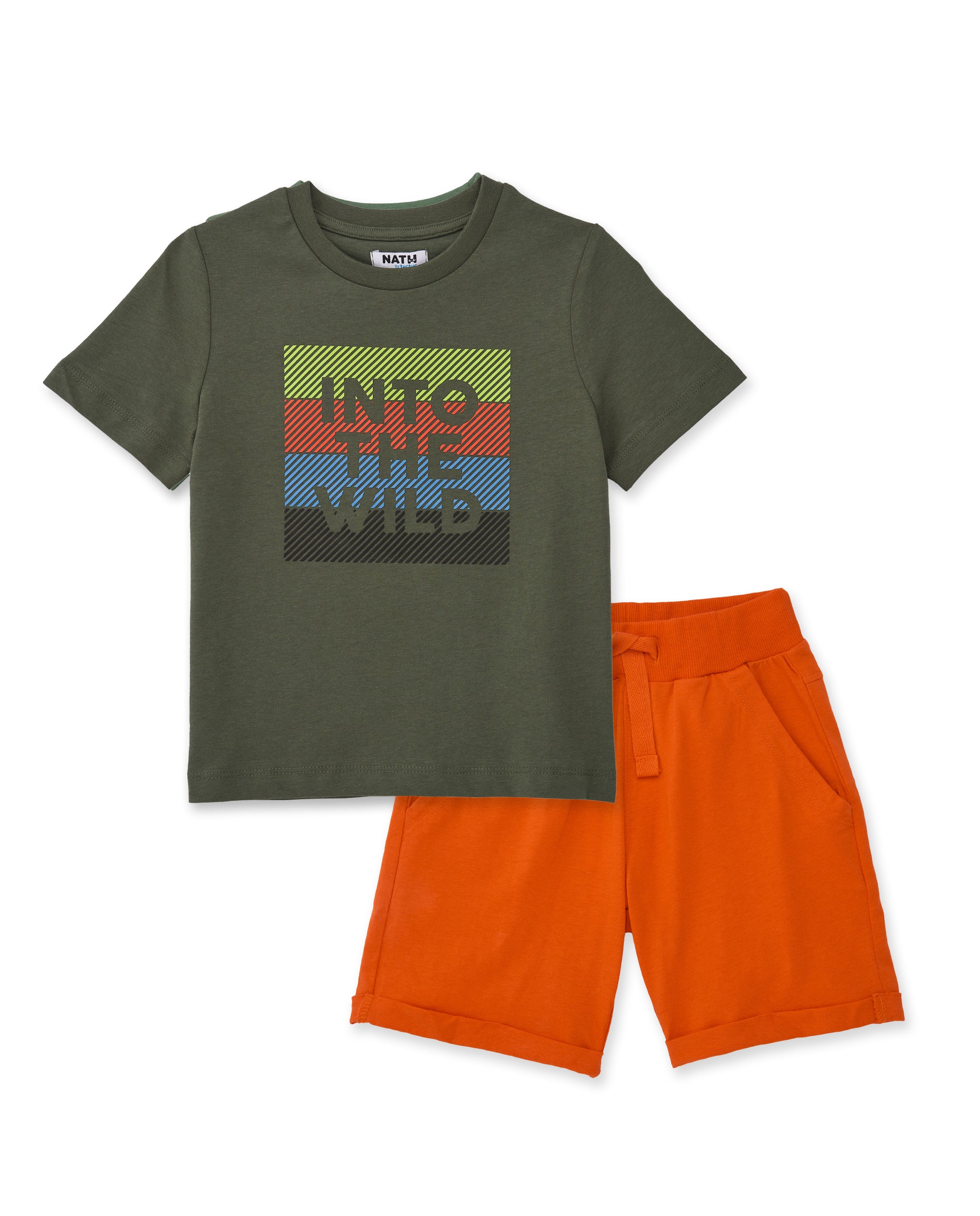 Tuc Tuc completo bambino maglietta bermuda verde 2 pezzi