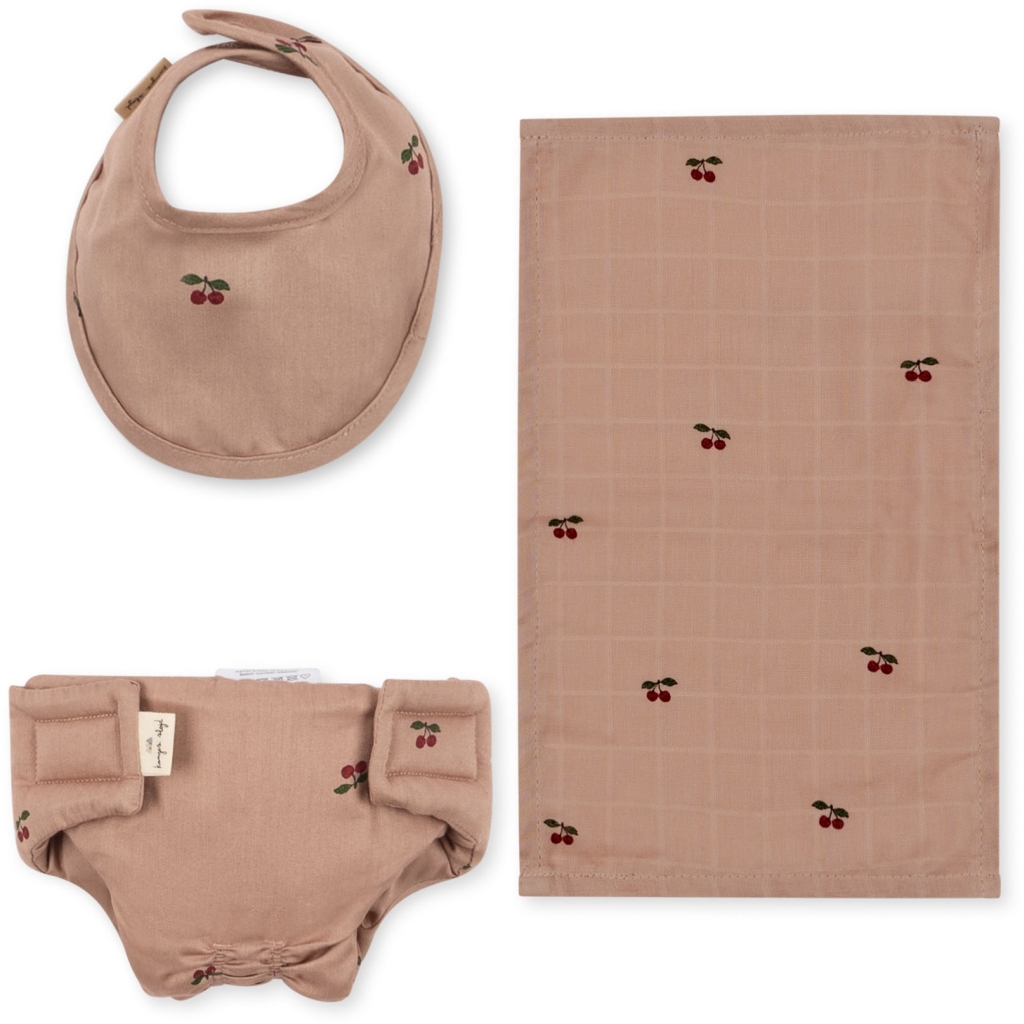 Konges Sløjd Cherry set cambio bambole cotone bio