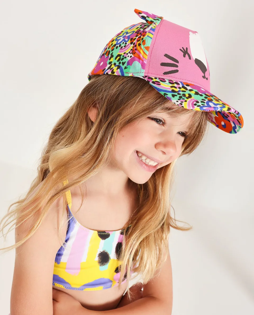 Tuc Tuc cappello bambina rosa con orecchie e visiera