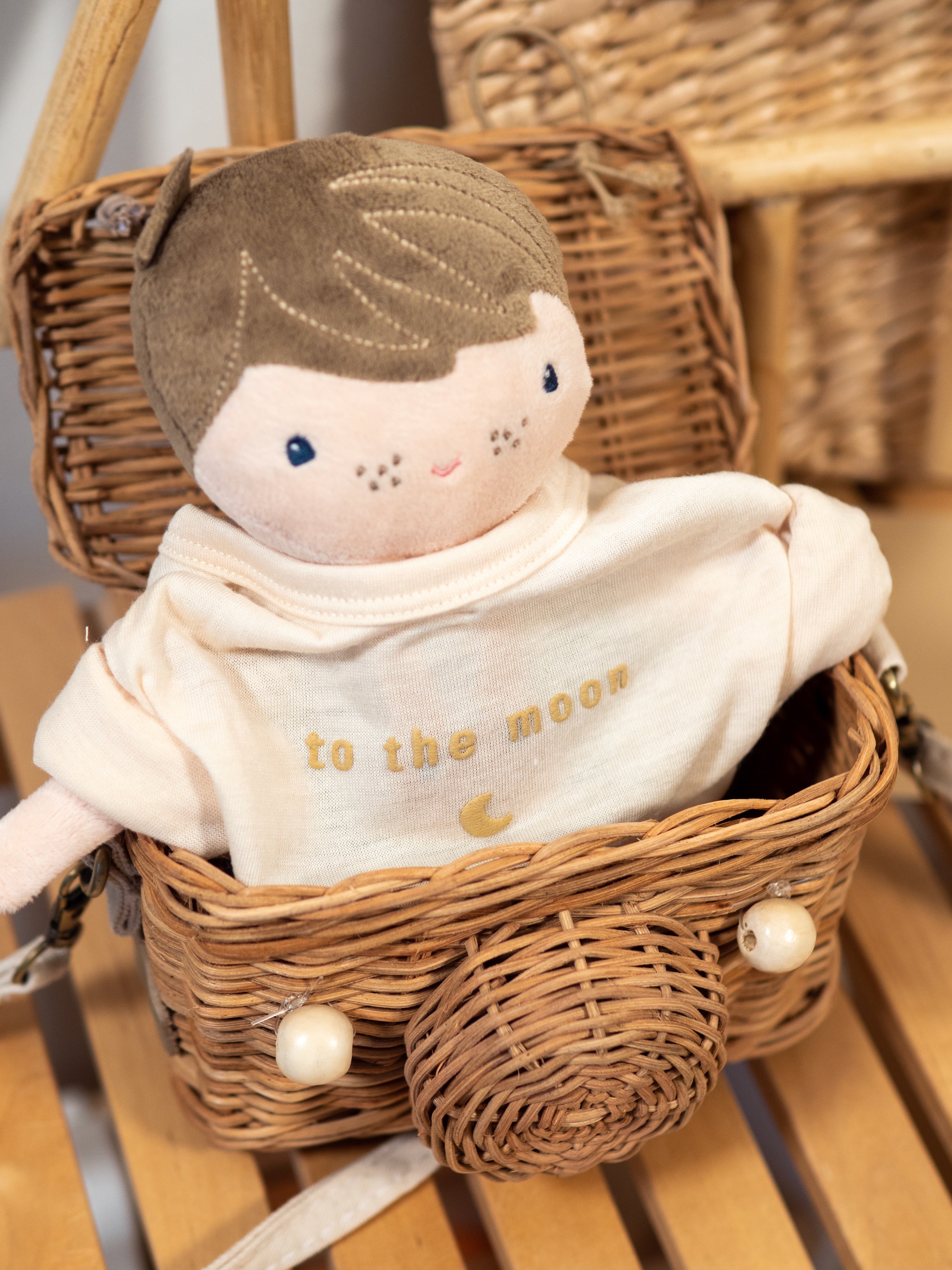 Ella and Rapha To the Moon body avorio neonato cotone