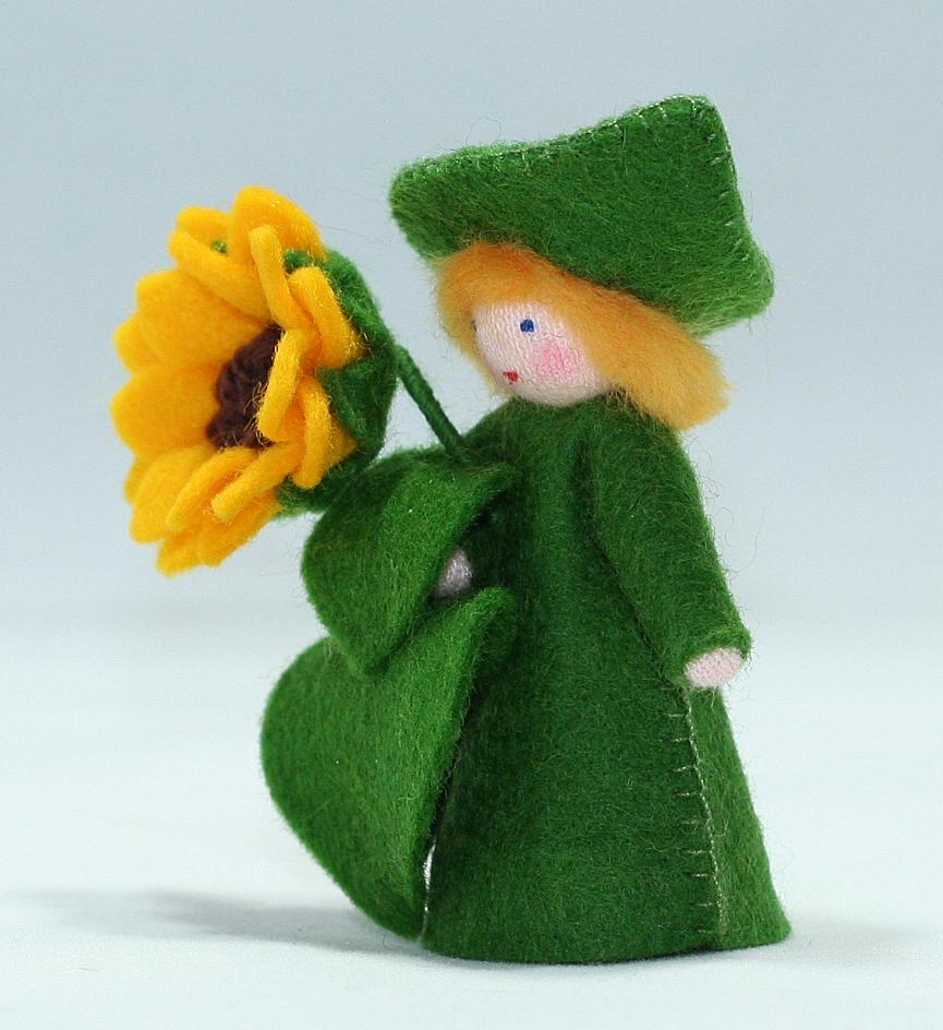 Ambrosius Sunflower Boy bambolina feltro 7-8 cm