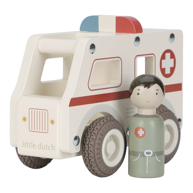 Little Dutch Ambulanza giocattolo legno con infermiera