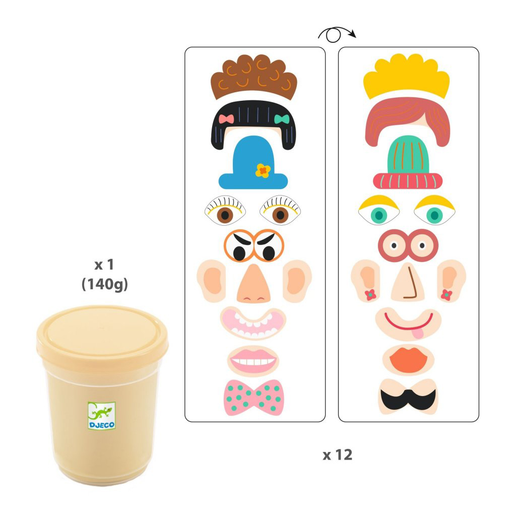 Djeco Espressioni set pasta modellabile 140 g bimbi