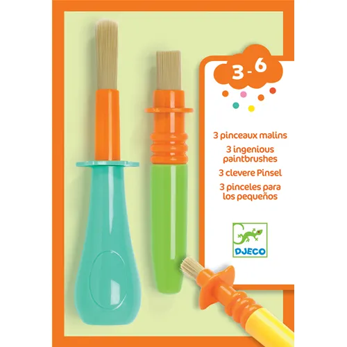 Djeco pennelli salva goccia pittura bambini set 3 pezzi