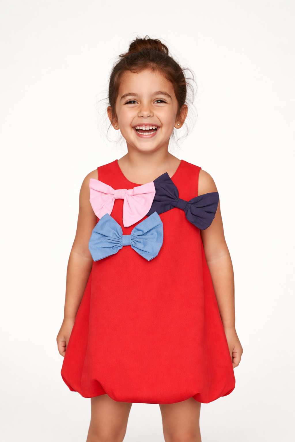 Tuc Tuc vestito bambina rosso con fiocchi