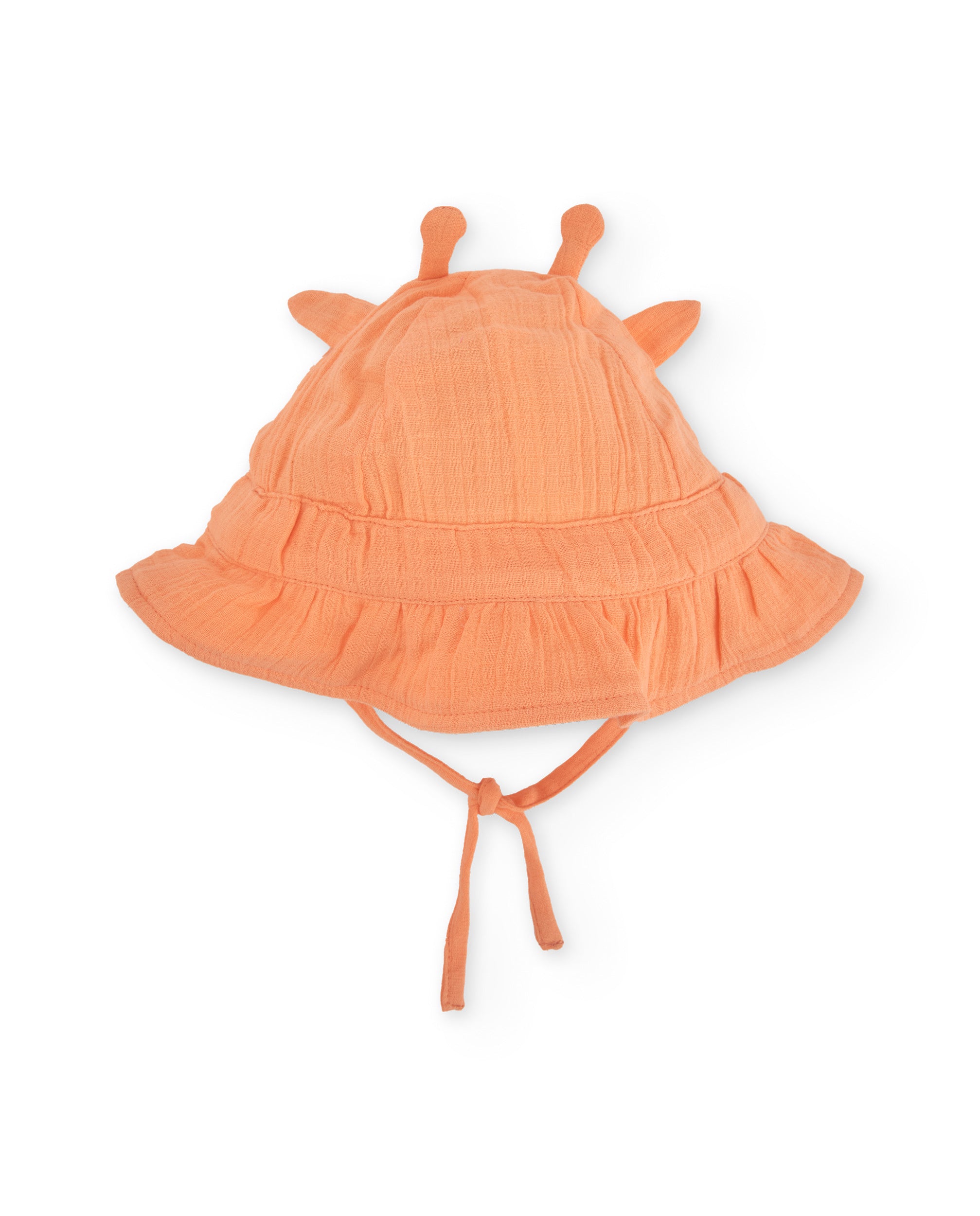 Tuc Tuc cappello neonata arancione con laccetti