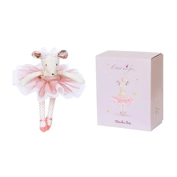 Moulin Roty Il était une fois Topo Ballerina pupazzo tutù rosa