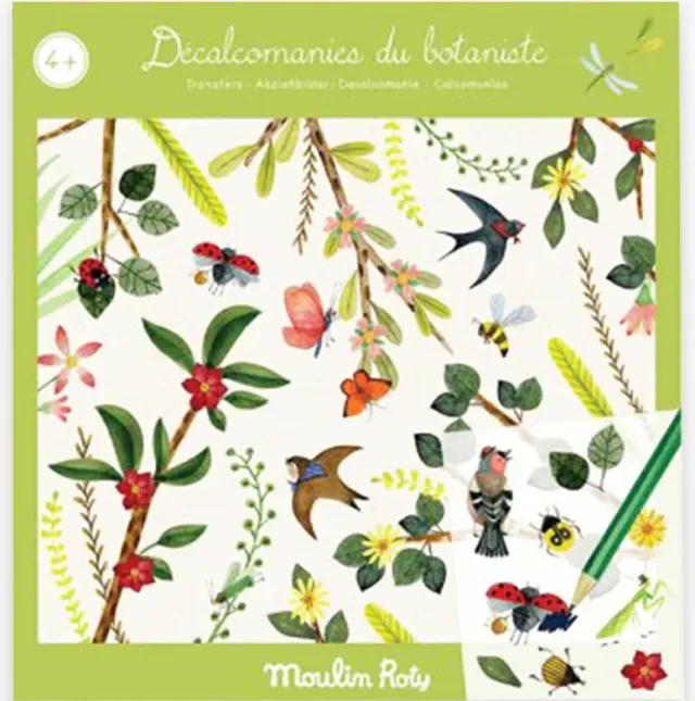 Moulin Roty Le Jardin Botanista decalcomanie 2 fogli