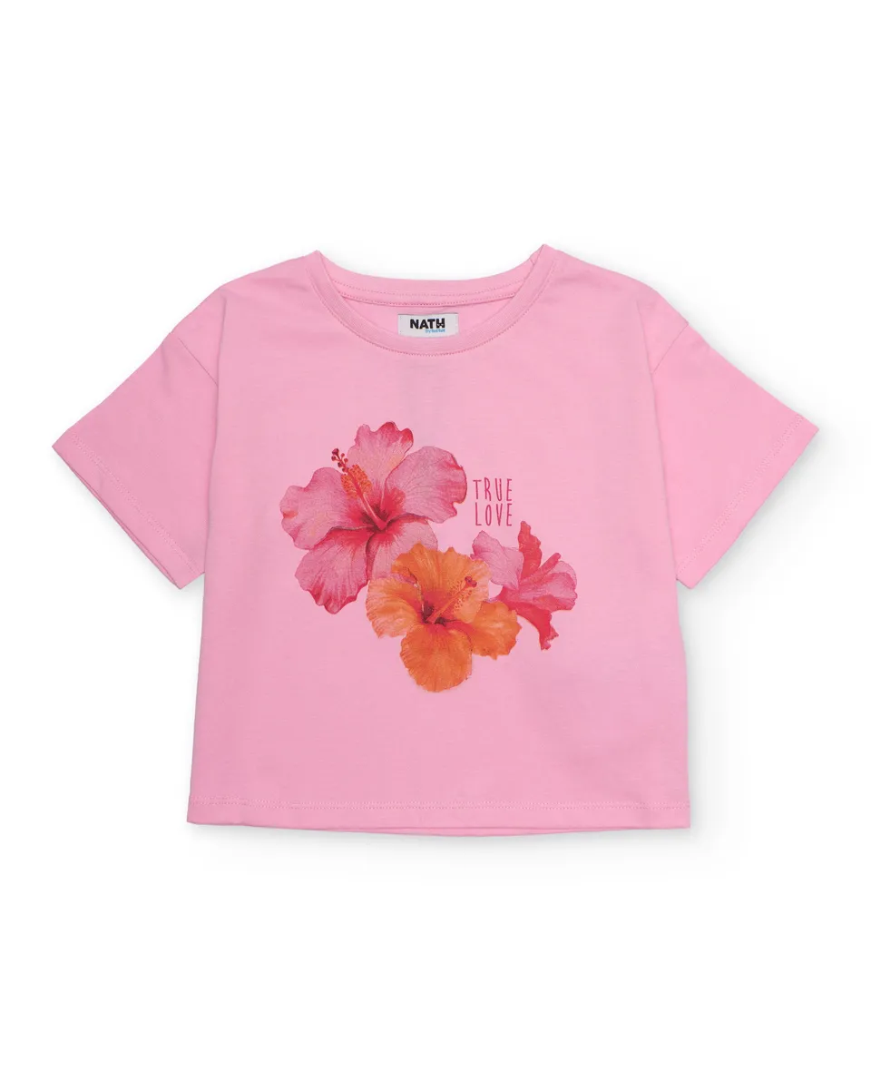 Tuc Tuc maglietta bambina ibisco rosa maniche corte