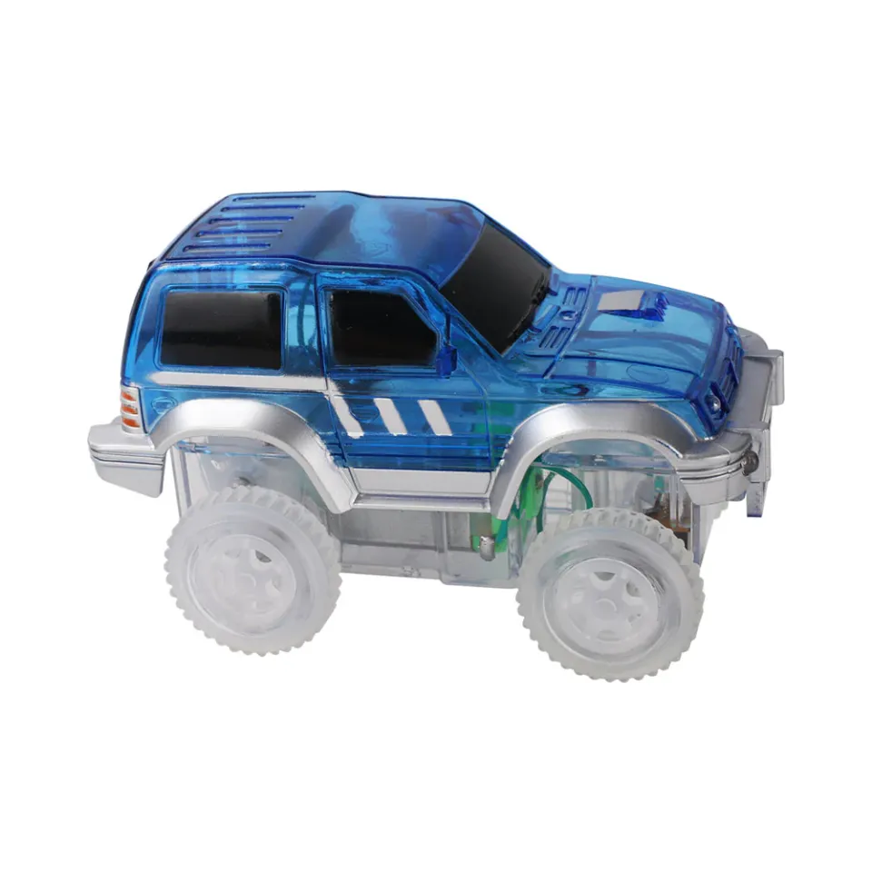 Cleverclixx Race Track Car macchinina blu con luci