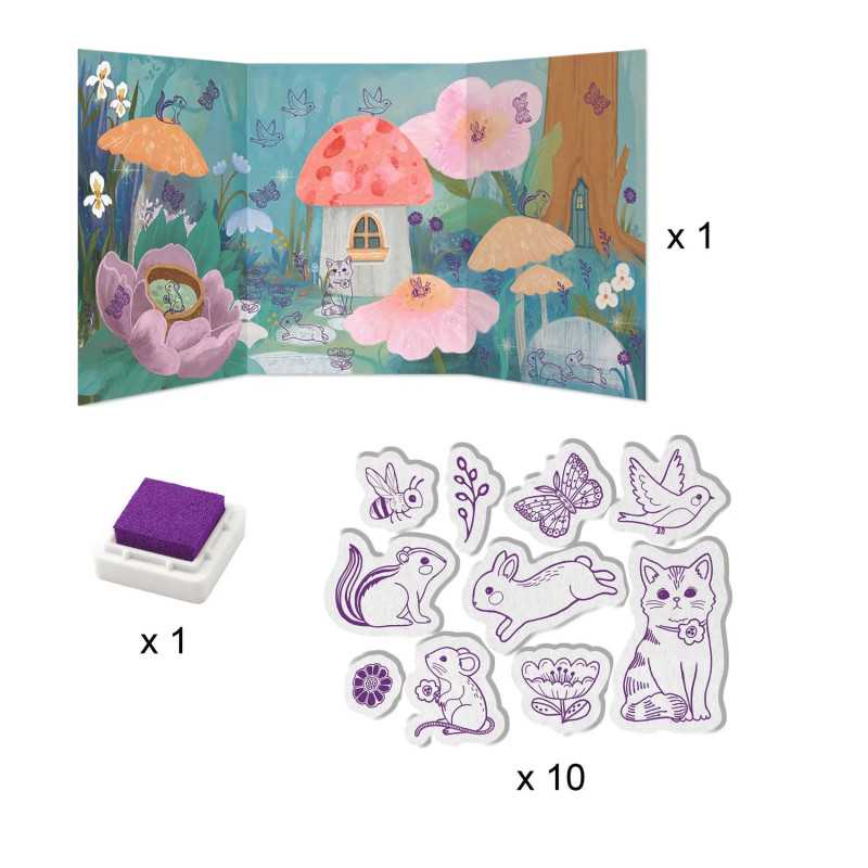 Djeco Fluffy set artistico multiattività 6 attività creative