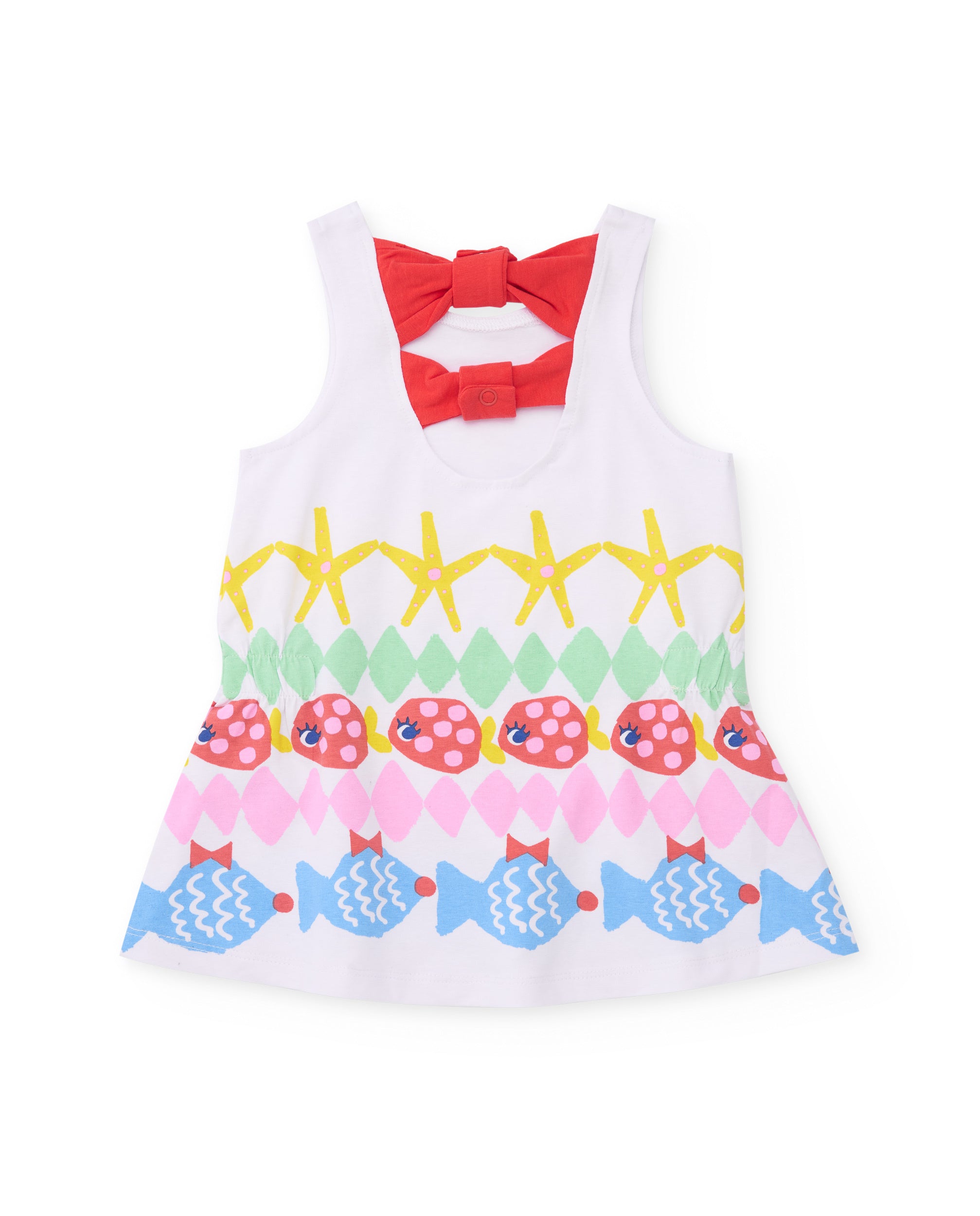 Tuc tuc vestito bambina bianco con fiocco dietro