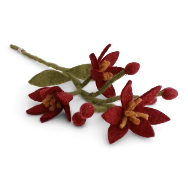 Gry & Sif Nova fiore in feltro rosso lana