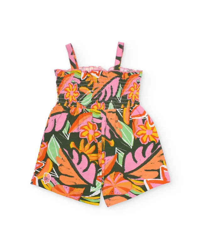 Tuc Tuc pagliaccetto bambina arancione fiori