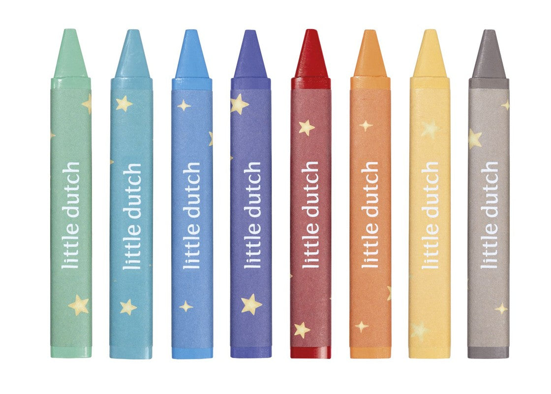 Little Dutch Jim pastelli a cera triangolari 8 pezzi
