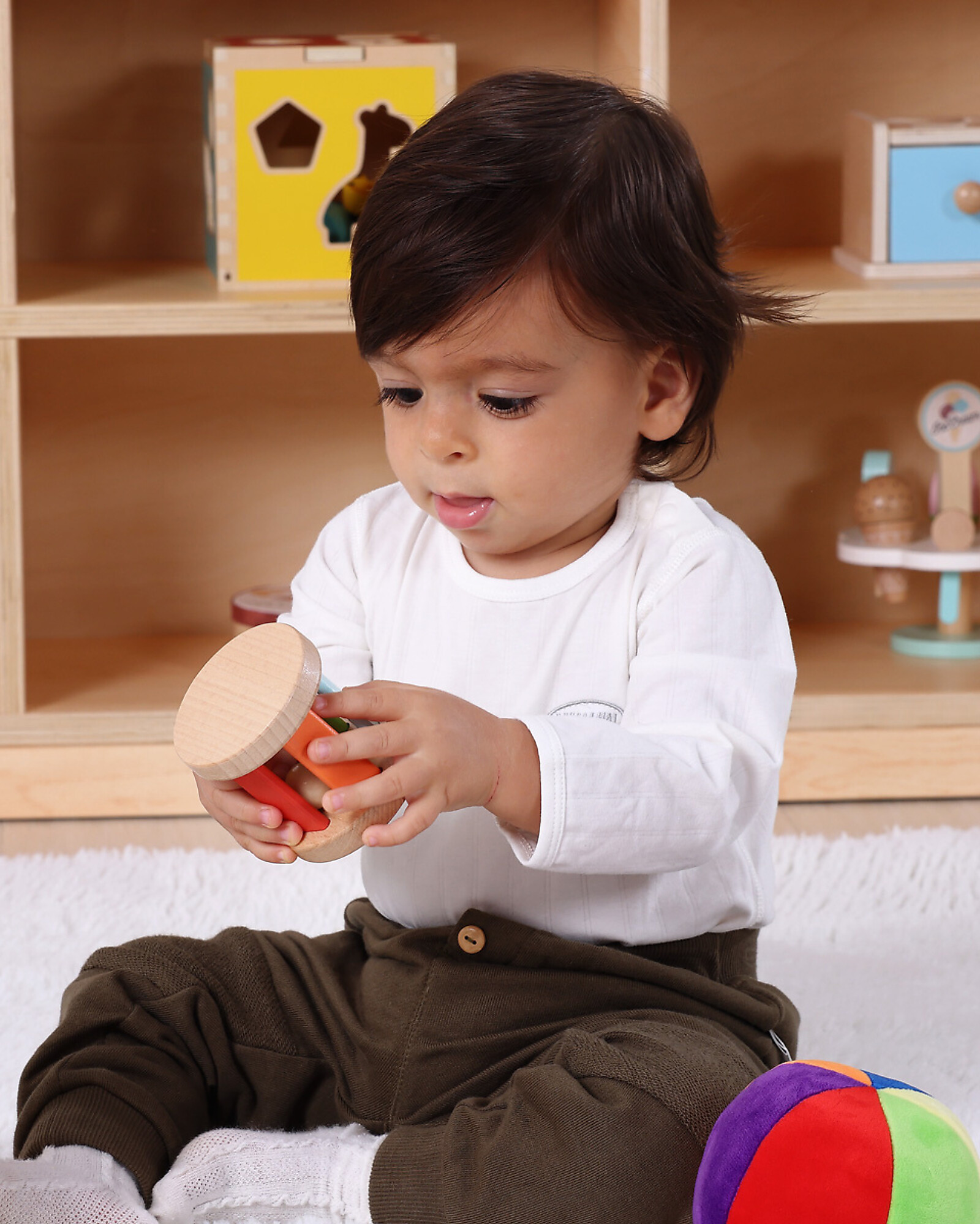 Tooky Toy Scatola Multisensoriale gioco 21 pezzi 0-6 mesi legno
