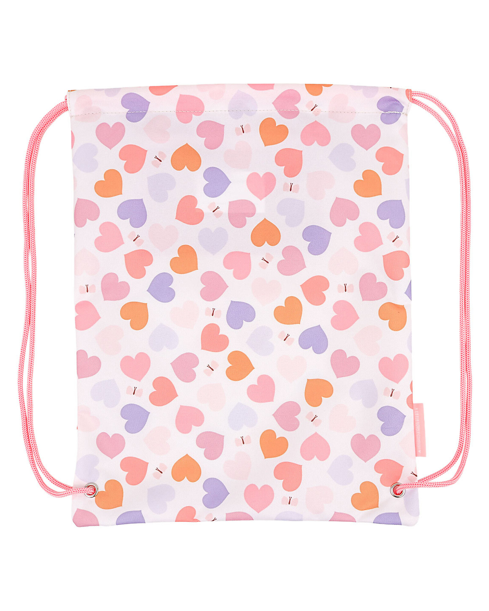 A Little Lovely Company Cuori sacca coulisse 32x42 cm