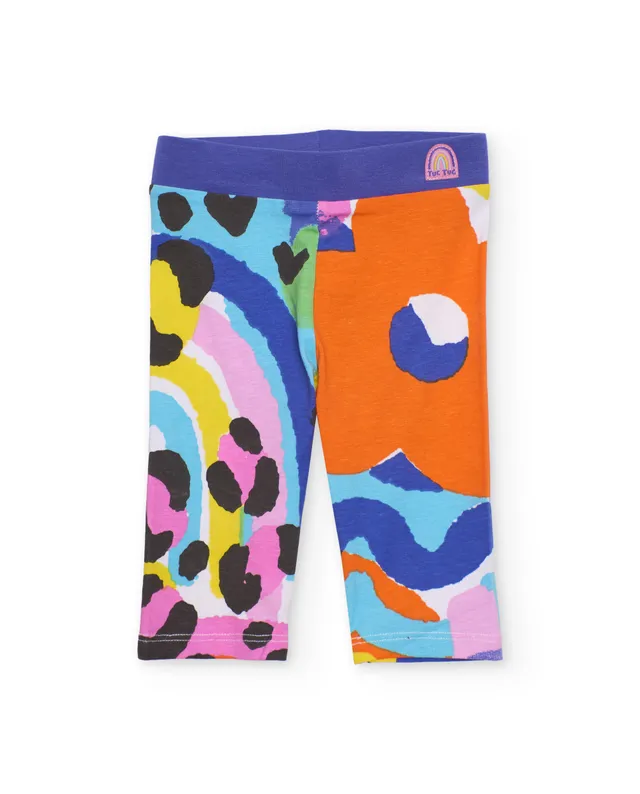 Tuc Tuc leggings bambina lilla stampa multicolore