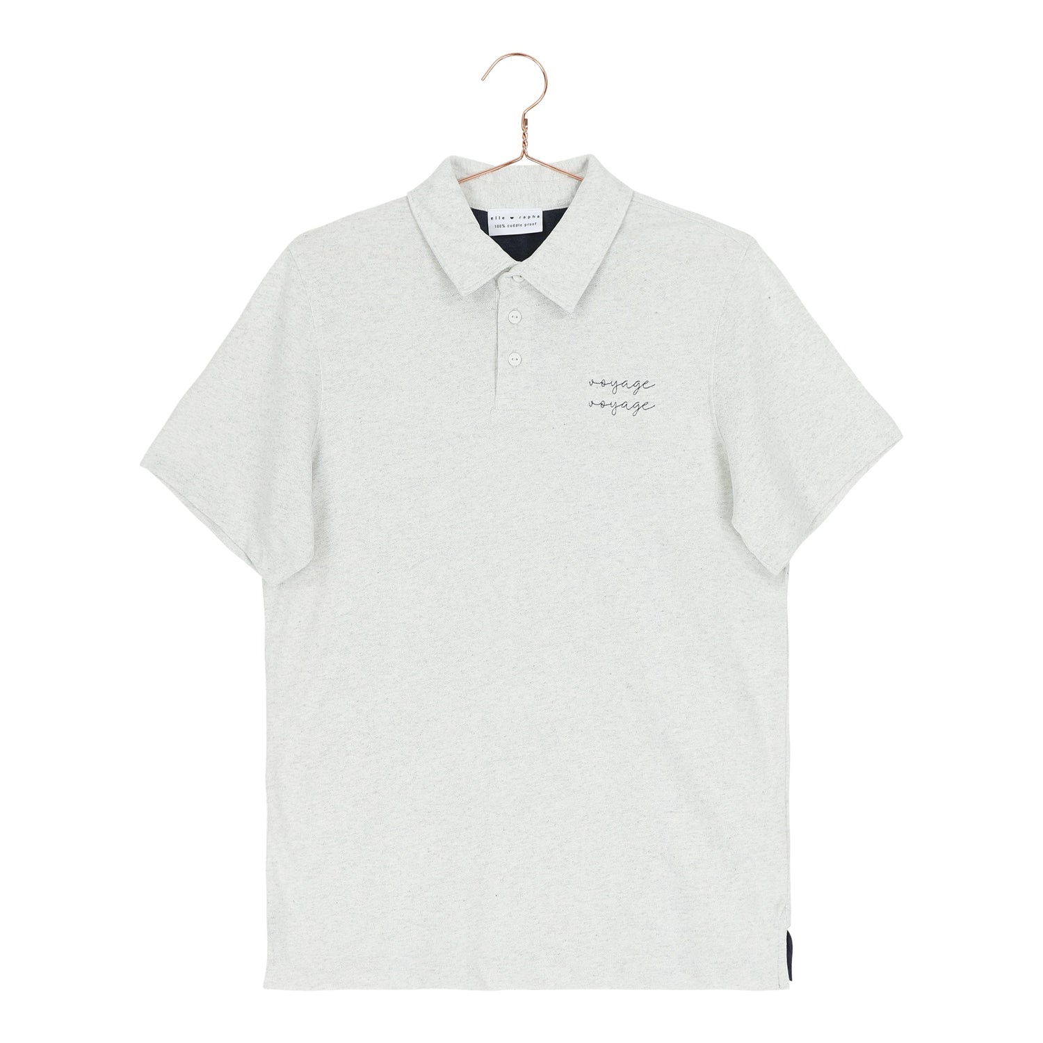 Ella and Rapha Voyage Voyage polo grigio chiaro cotone