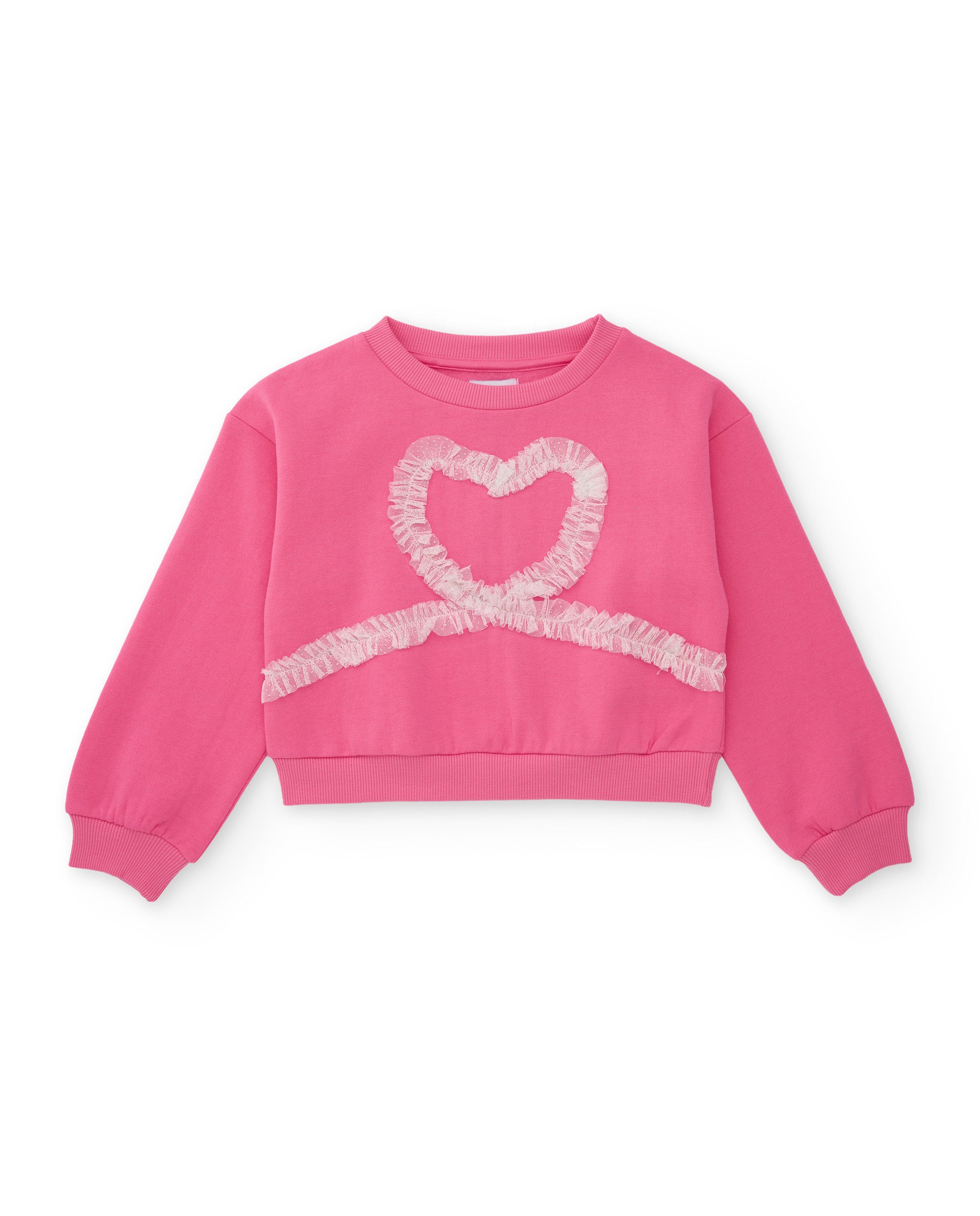 Tuc tuc Frozen Flowers felpa bambina rosa cuore pizzo
