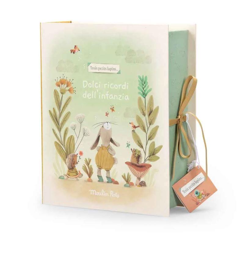 Moulin Roty Trois Petits Lapins cofanetto nascita 12 cassetti