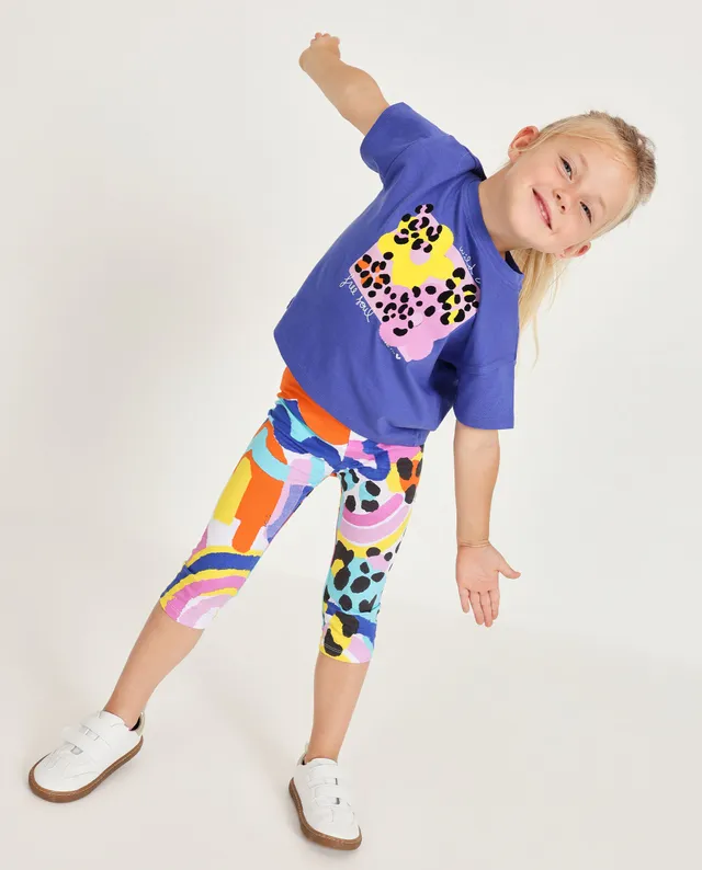 Tuc Tuc completo bambina lilla maglia + leggings astratto