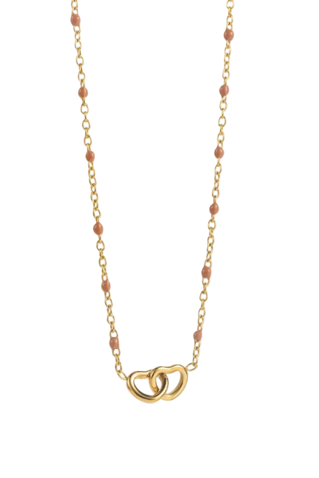 Ella and Rapha Connected Heart collana oro rosa acciaio