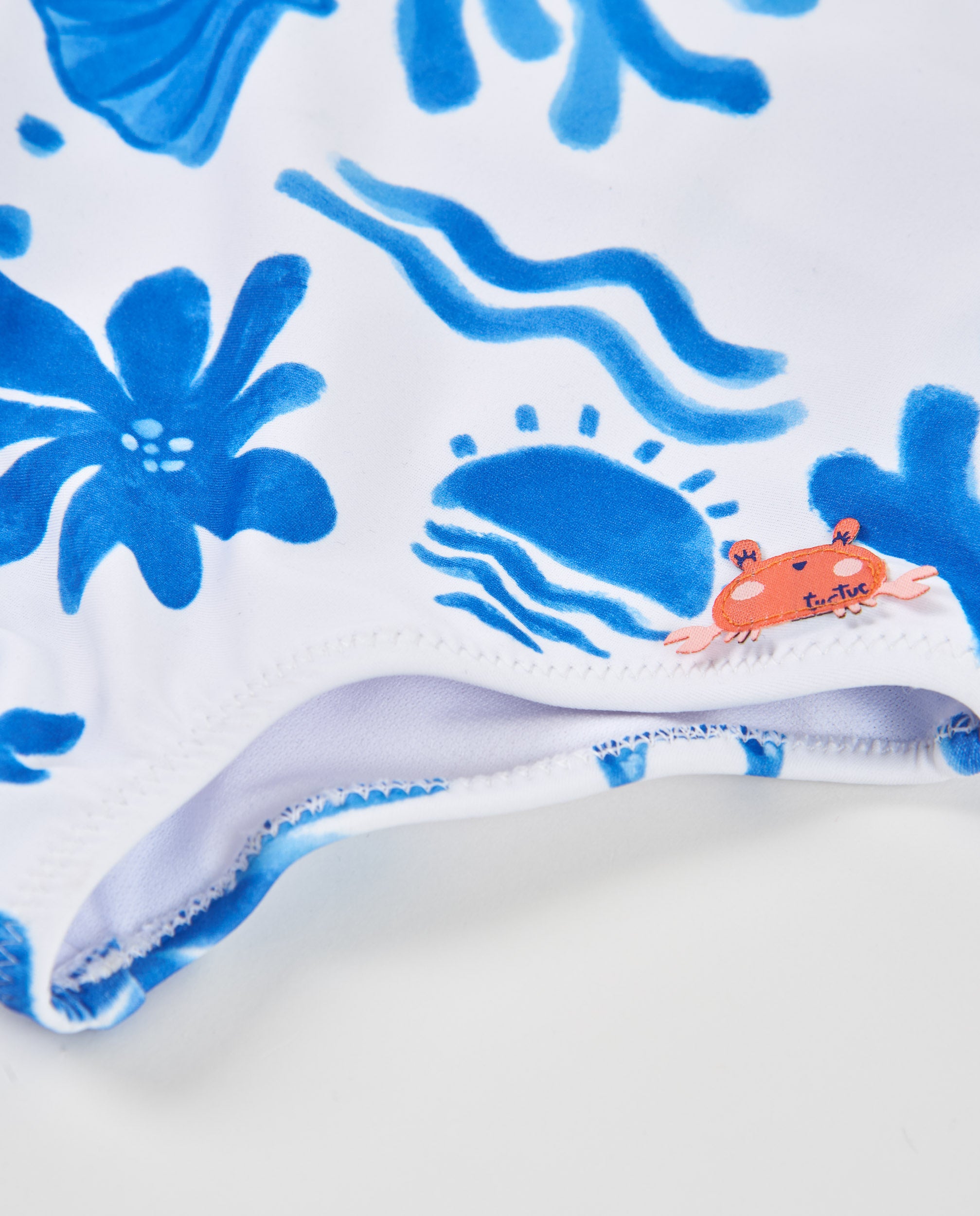 Tuc Tuc costume bambina intero bianco mare