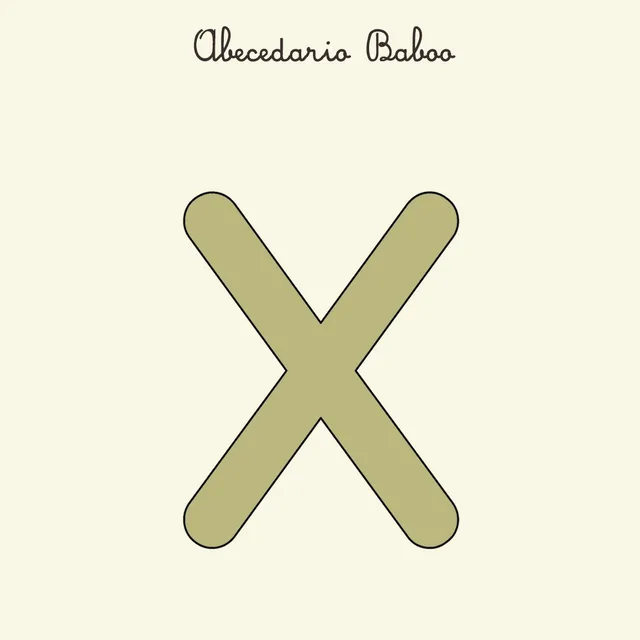 Baboo Abecedario lettera X schede PDF stampabile