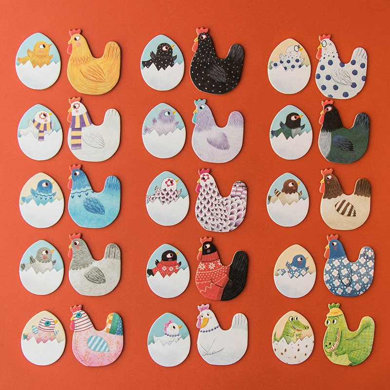 Londji Chicks & Chickens memo 30 carte galline