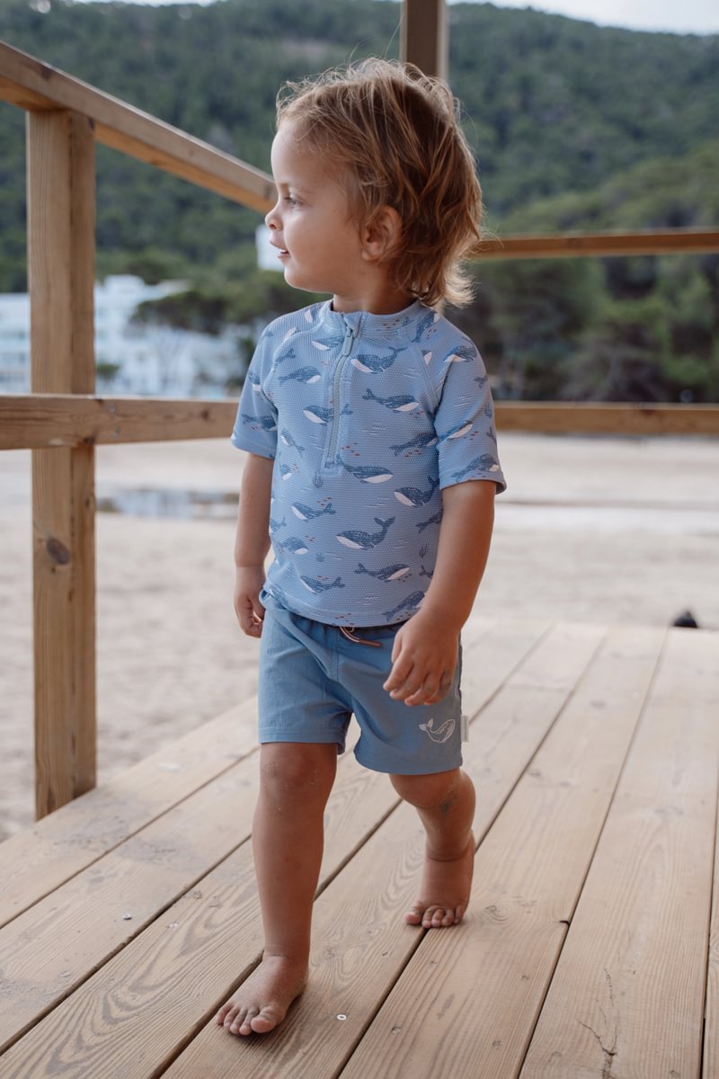 Little Dutch costume short bambino blu balene nylon