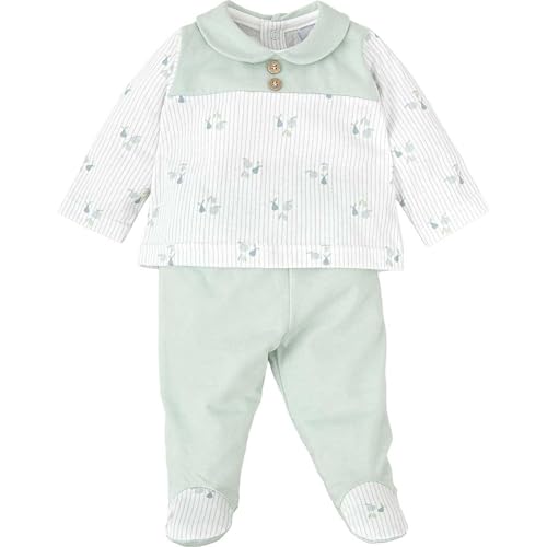 Babidu set maglietta polaina verde 3 mesi cotone