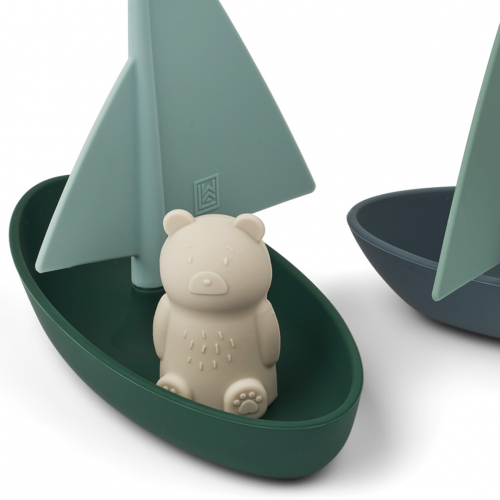 Liewood Ensley Boats green set 2 barchette silicone